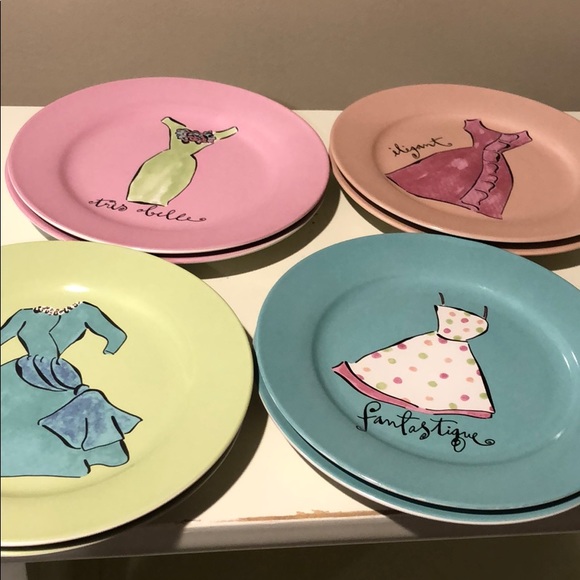 Rosanna Other - Set of 8 dessert “dresses”plates by rosanna